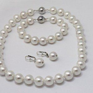 Swarovski Size 12 mm Set with 925 Silver Ball Clasp
